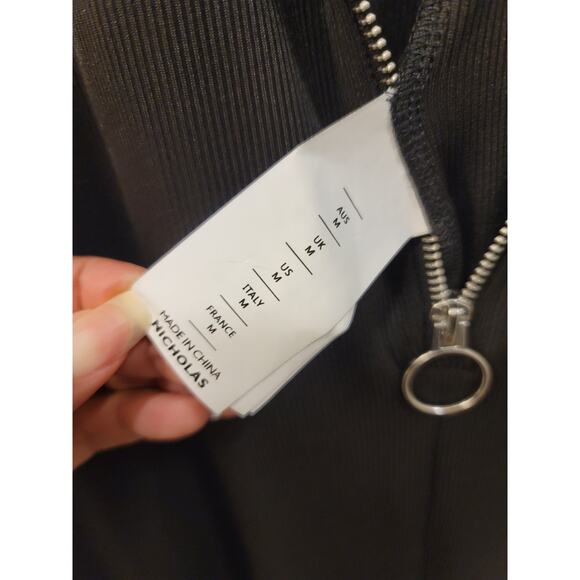 Nicholas Black Ribbed Romper - Picture 7 of 9